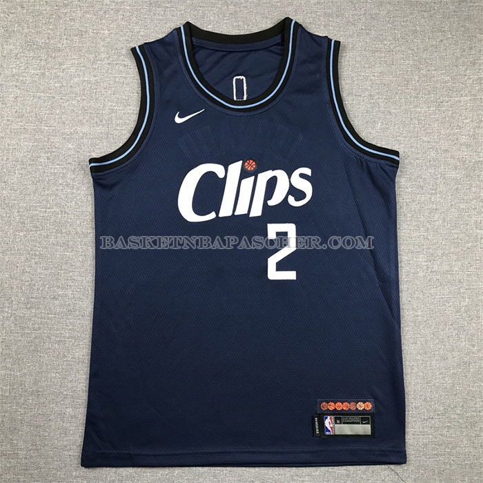Maillot Enfant Los Angeles Clippers Kawhi Leonard NO 2 Ville 2023-24 Bleu